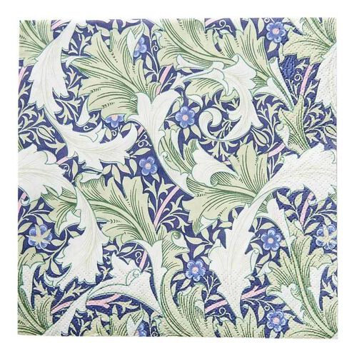 IHR William Morris Granville Blue Green Cocktail Napkin